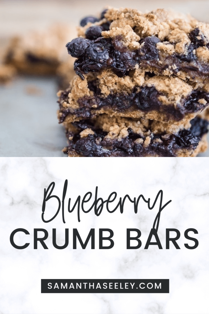 stack of blueberry crumb bars