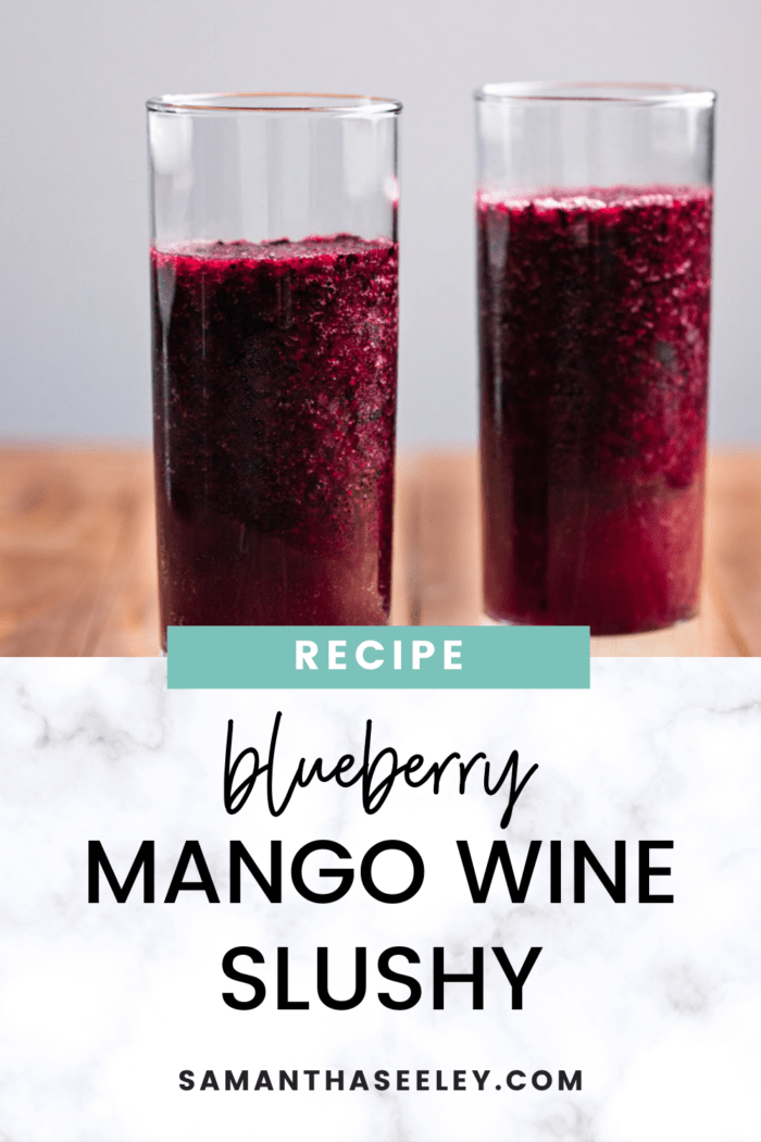 blueberry mango wine slushy