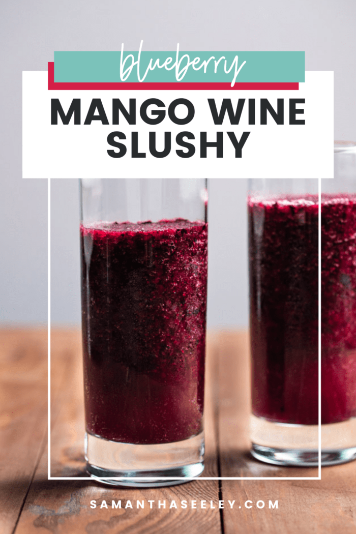 blueberry mango wine slushy