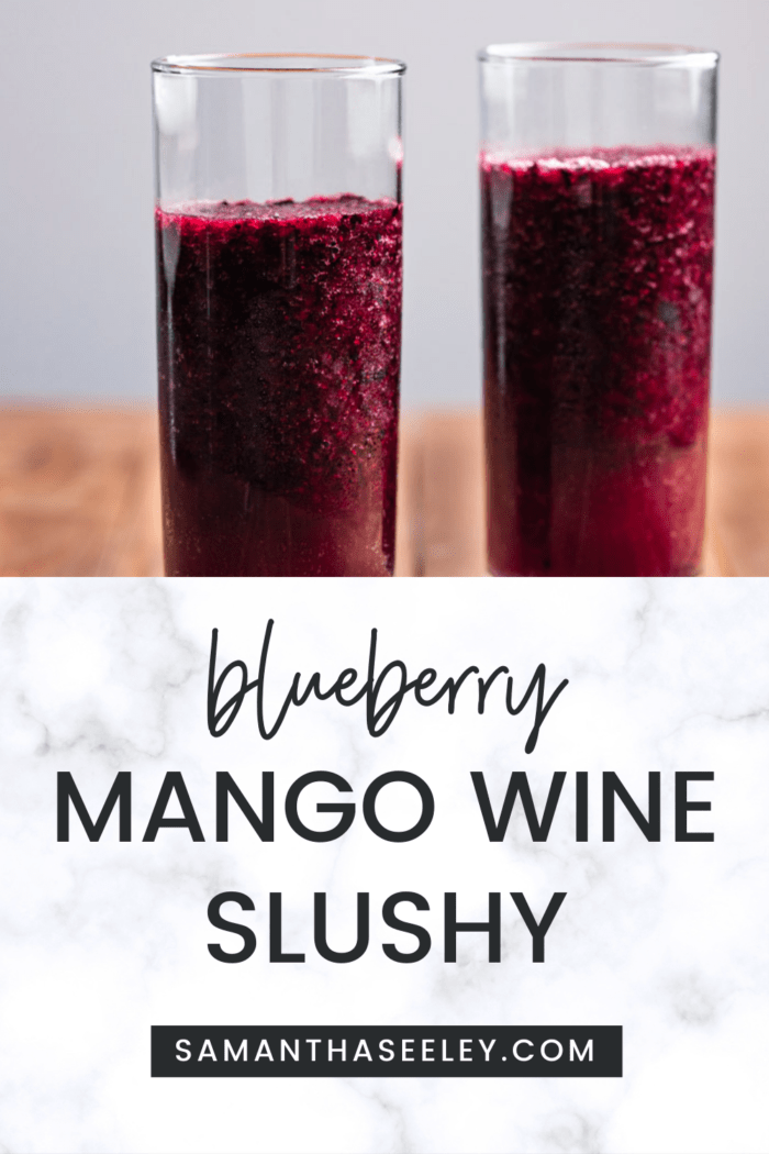blueberry mango wine slushy