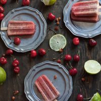 Cherry Lime Popsicles