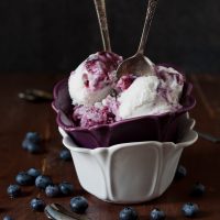 Blueberry Goat Cheese Coconut Ice Cream