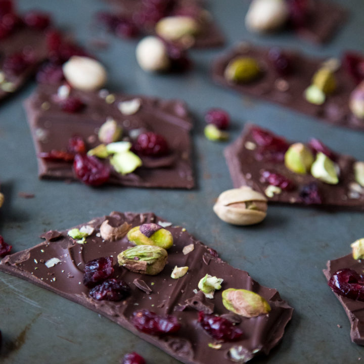 Cranberry Pistachio Chocolate Bark