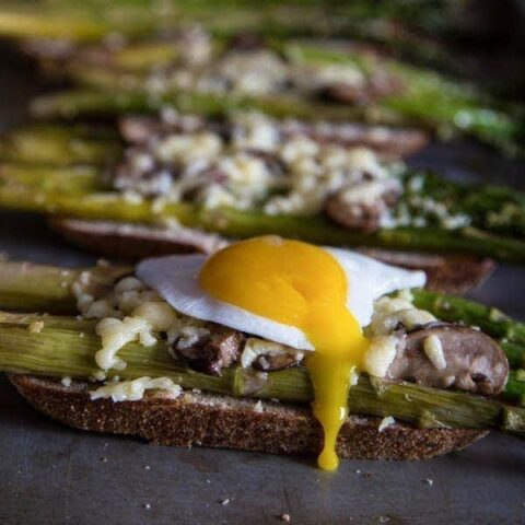 Asparagus and Mushroom Toast