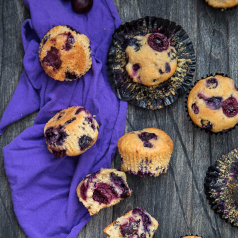 Blueberry Cherry Muffins