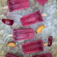 Violet Syrup Plum Popsicles