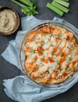 Buffalo Chicken Hummus Dip