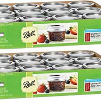 Ball 4-Ounce Quilted Crystal Jelly Jars with Lids and Bands, Set of 12-2 Pack (Total 24 Jars)