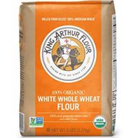 King Arthur Flour 100% Organic White Whole Wheat Flour, 5 Pound (Pack of 6)