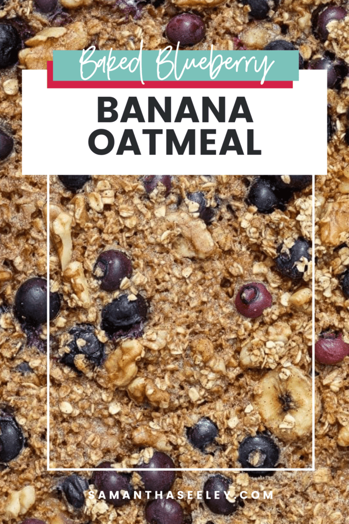 banana oatmeal with blueberries, walnuts, and bananas