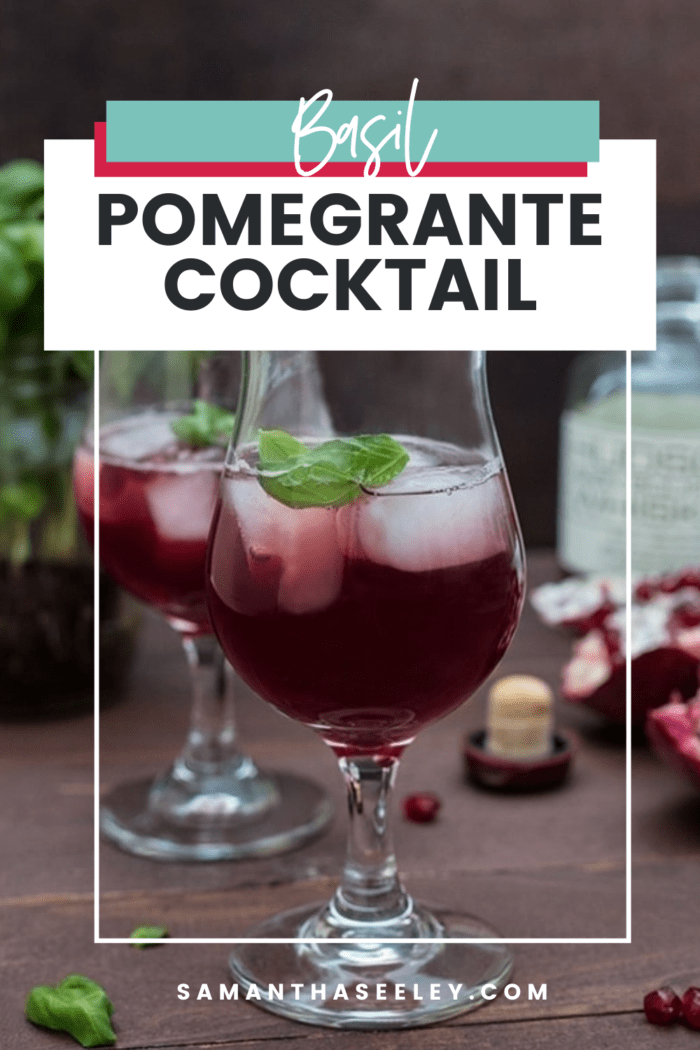 basil pomegranate cocktail