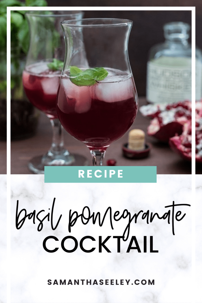 basil pomegranate cocktail