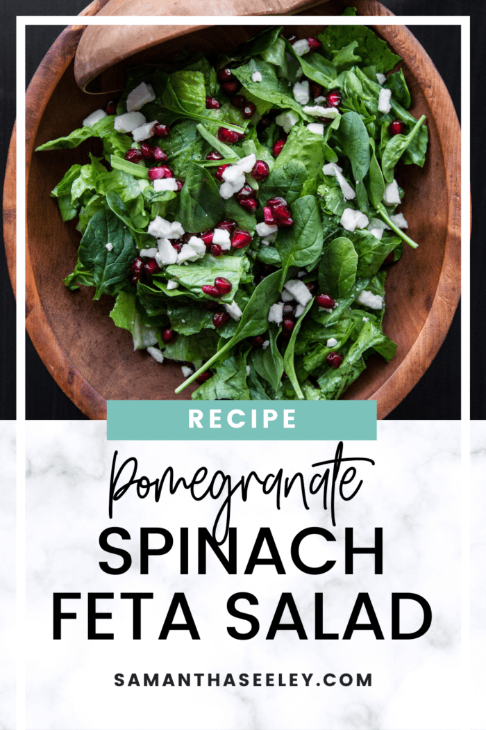 pomegranate spinach feta salad