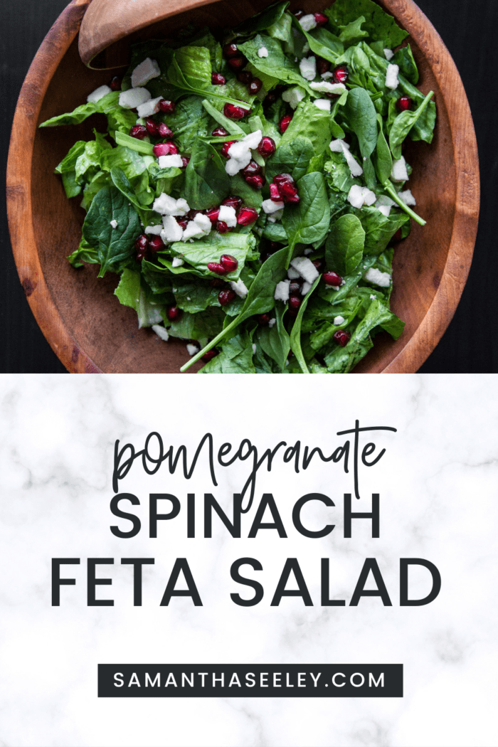 pomegranate spinach feta salad