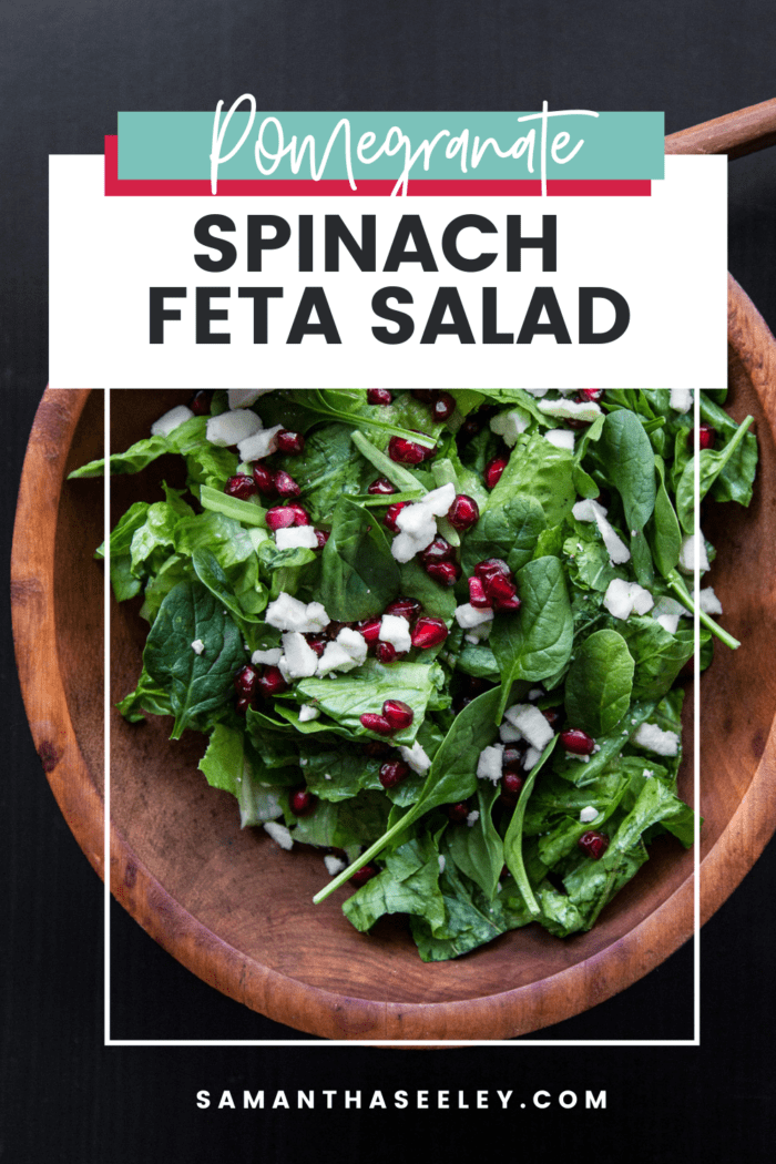 pomegranate spinach feta salad